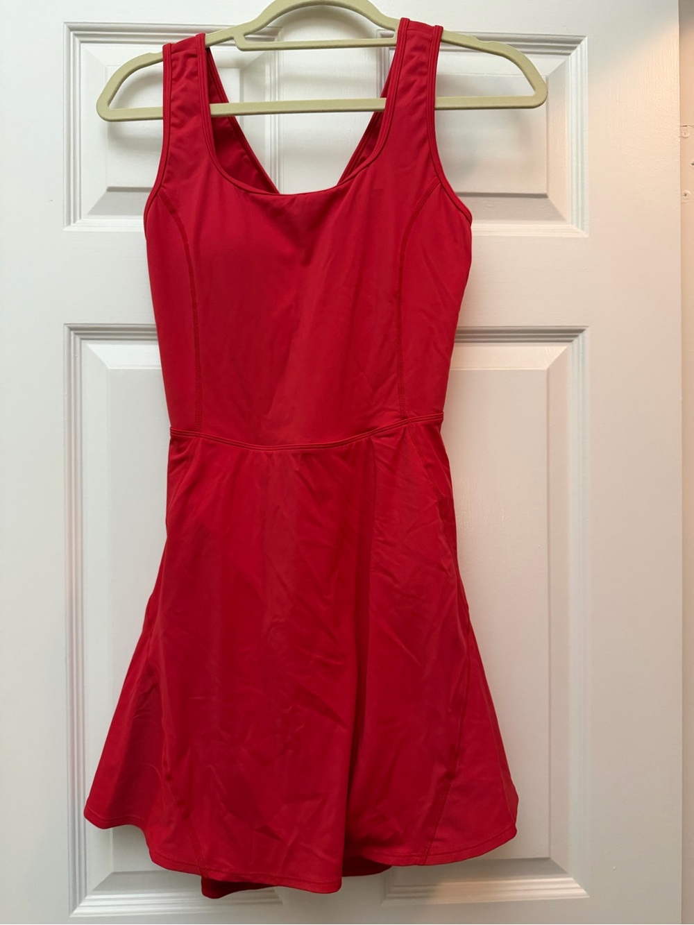 HALARA Red Sleeveless Skater Dress